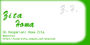 zita homa business card